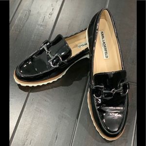 Karl Lagerfeld Zaina patent leather loafers